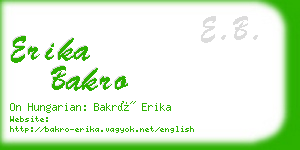 erika bakro business card